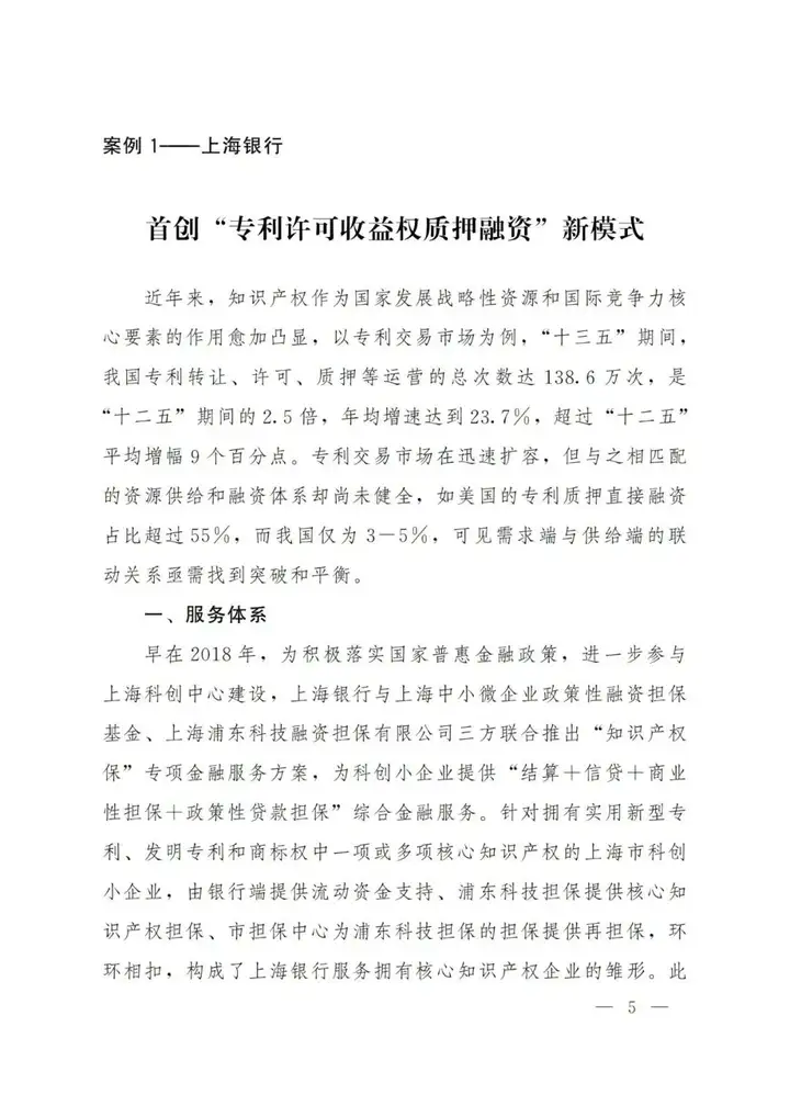2021年上海知识产权质押融资工作十大典型案例