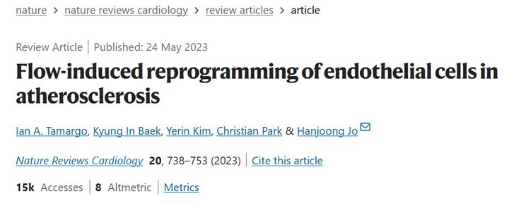 動脈粥樣硬化中血流誘導的內皮細胞重編程 動脈粥樣硬化中血流誘導的內皮細胞重編程