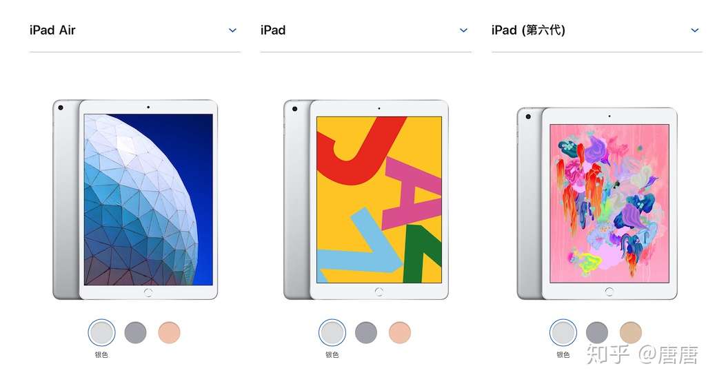 历代ipad参数对比ver 3 6 新增ipad 19款 知乎