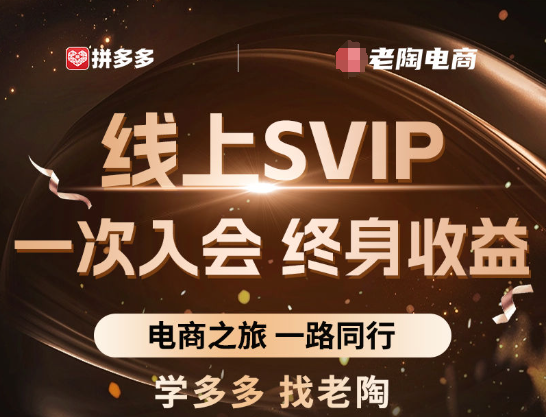 老陶电商拼多多线上SVIP25年6月更新(价值1780元)_-就爱副业网