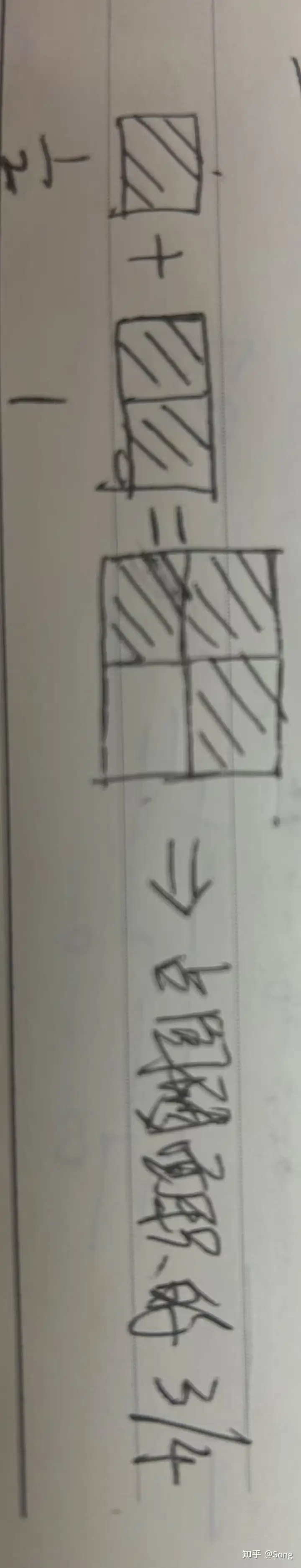 一又二分之一,是不是等于四分之三? - 知乎