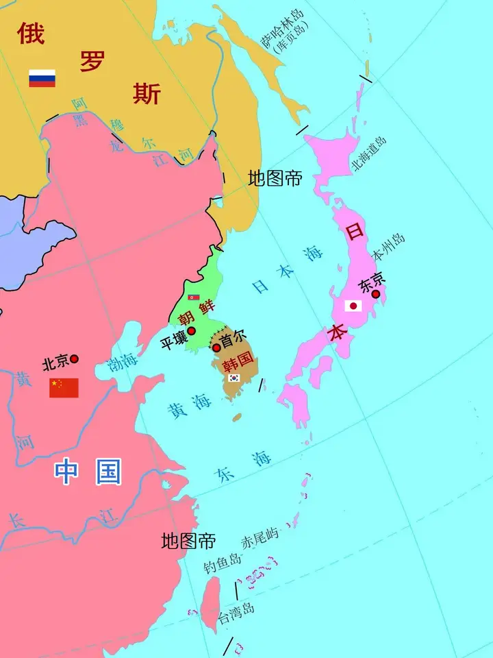 从位置面积地形人口等角度，全方位对比日本朝鲜韩国（韩国日本朝鲜人口多少）