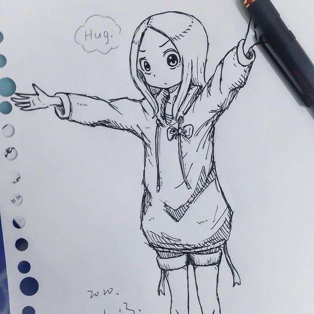 分享一组高木同学的素描插画看了之后你想学画画吗