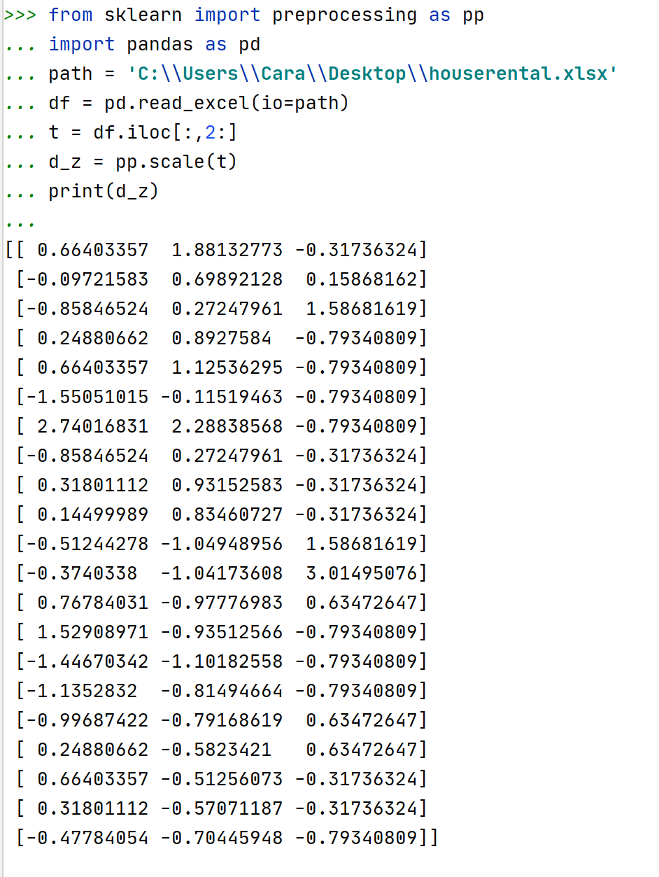 Python 数据标准化 知乎