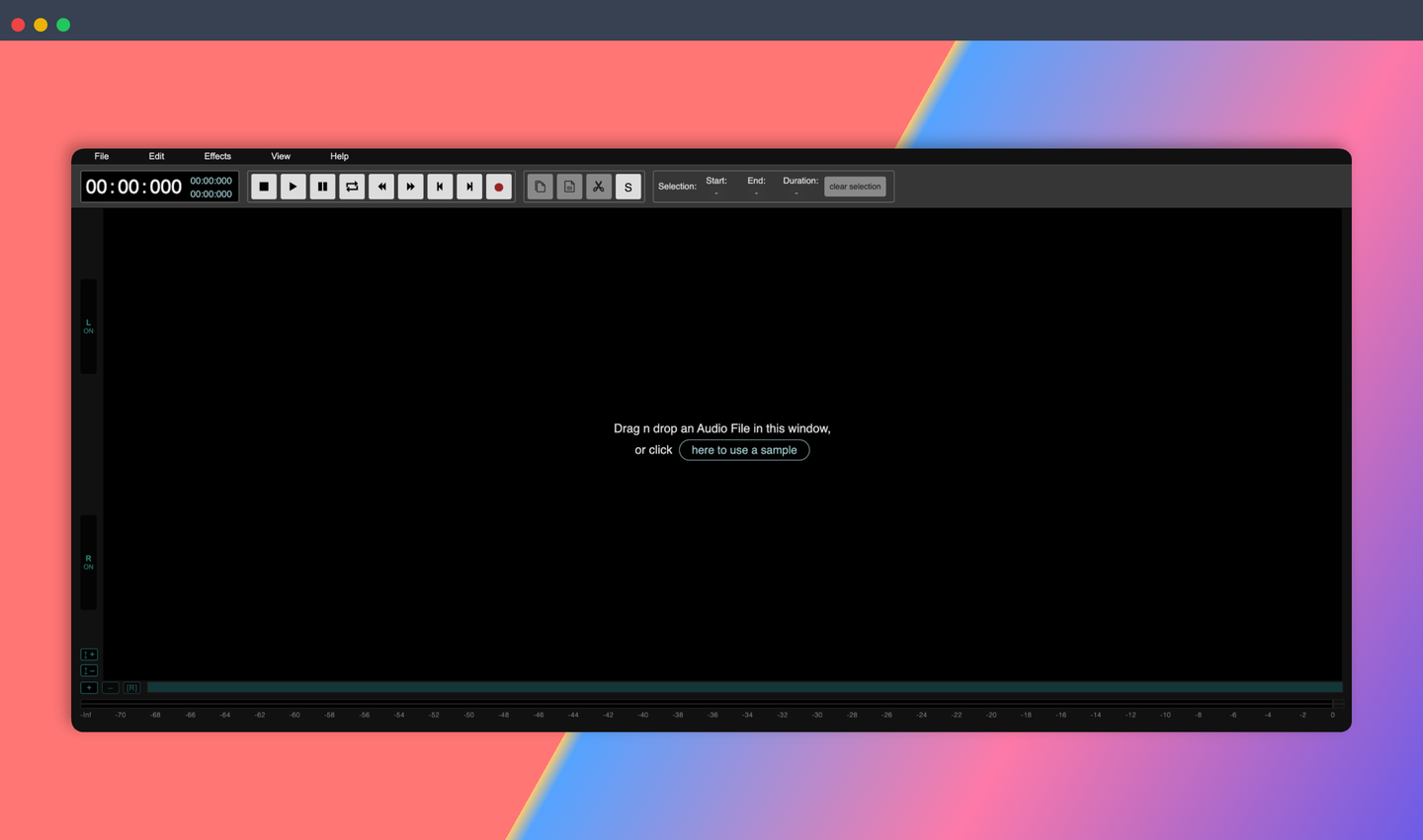 AudioMass：一款免费开源的在线音频编辑器，直接在浏览器里就能剪辑音频，添加各种效果，甚至还能离线使用