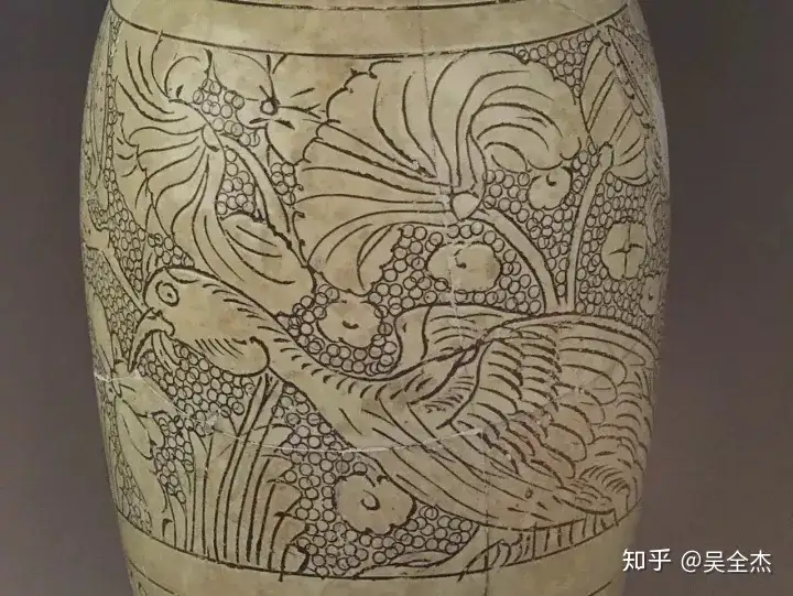 宋代 汝窯 青釉 手工 鳳頭形古磁瓜稜壺-