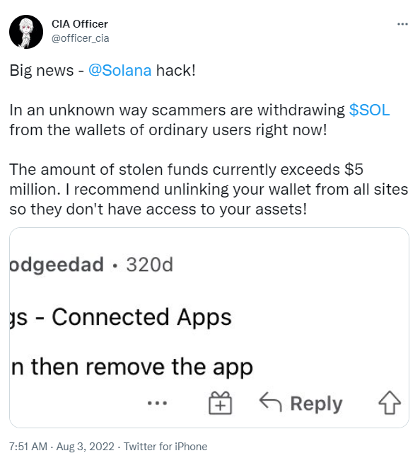 Solana钱包被盗分析：波及上万用户，损失数百万美元