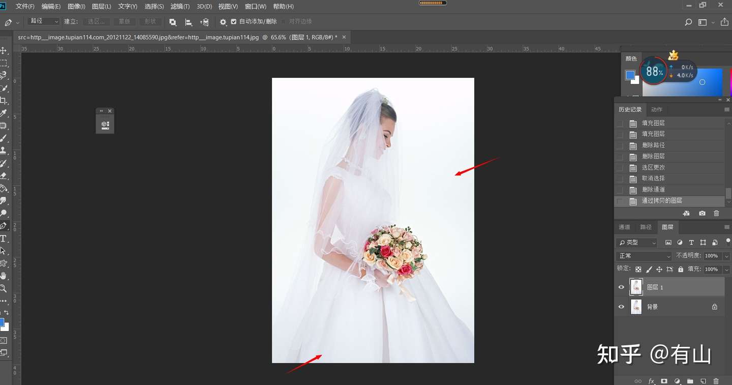Ps通道如何抠白色背景的透明婚纱 知乎
