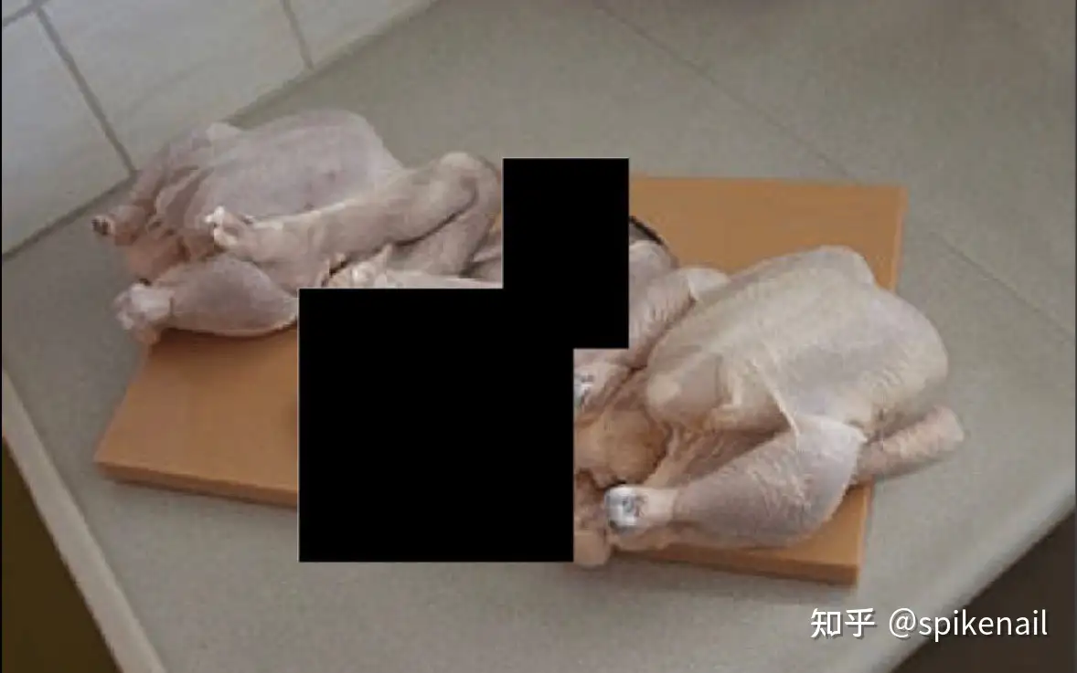美国司法部公布爱泼斯坦案诡异照片，两块鸡肉中间有一个物体被涂黑，事件的真相是什么？