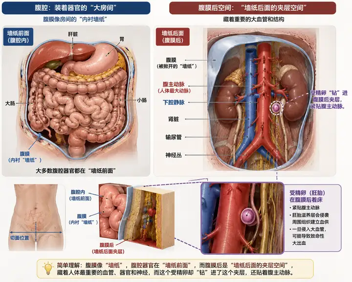 深圳女子受精卵钻入腹膜后的空间，为什么会出现这种情况？医生是怎么成功找到的？这种宫外孕有什么症状？