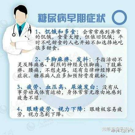 糖尿病的早期症狀易患人群有哪些