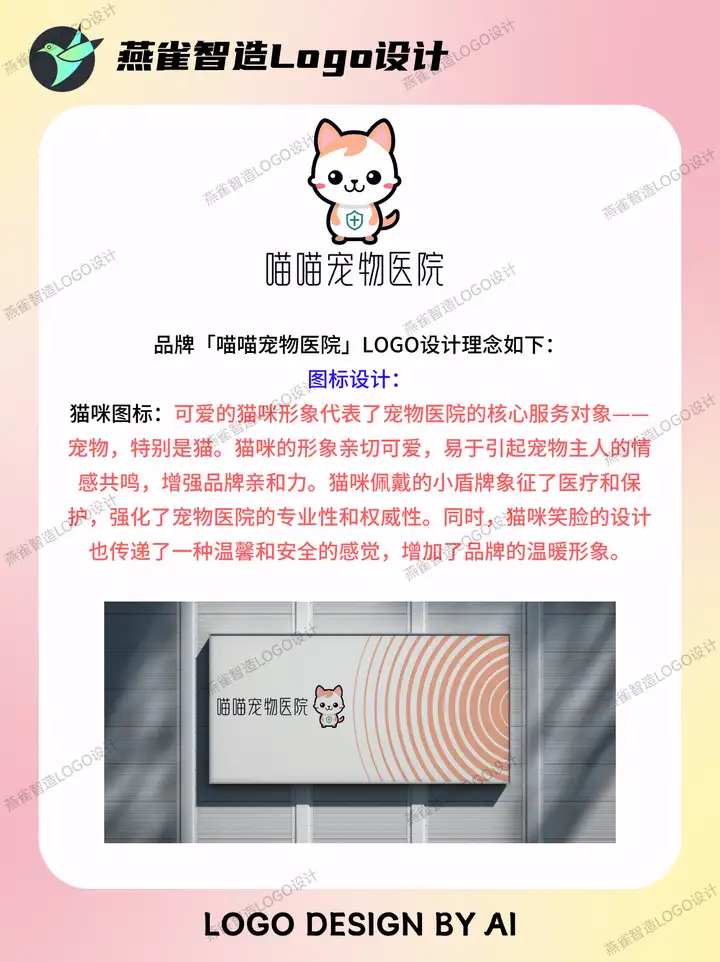 挑战给宠物医院设计一个好看的logo：16种方案，个个精美！ 燕雀光年logo设计 