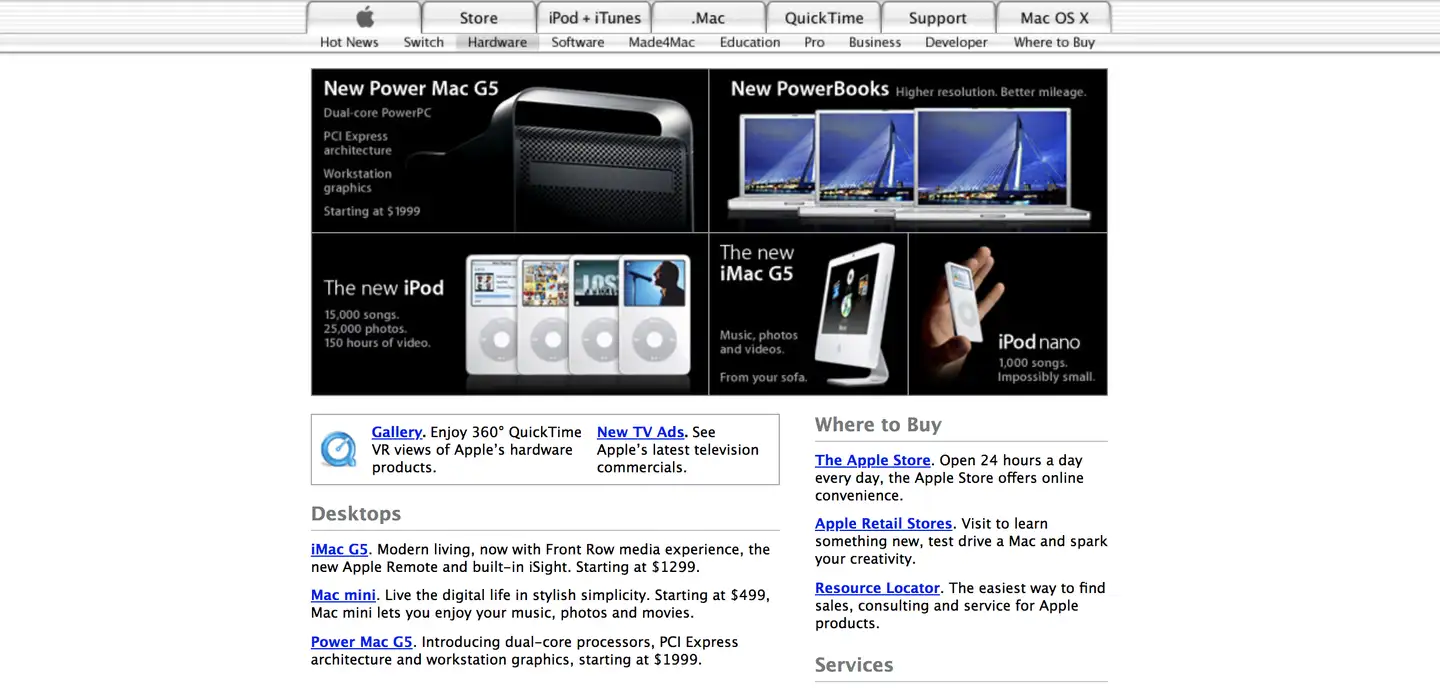 官网截图详细介绍，带你回顾2000-2006年的Apple Mac产品（下，2004年