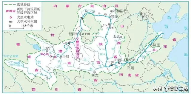 黄河流经地图路线全图高清（黄河流域示意图简图）