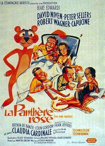 粉红豹第一次登场是在1963年的电影【shot in the dark】,港译