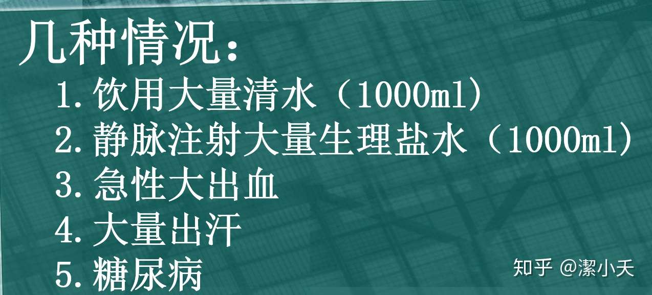 生理学 几种情况下 尿量的变化 知乎