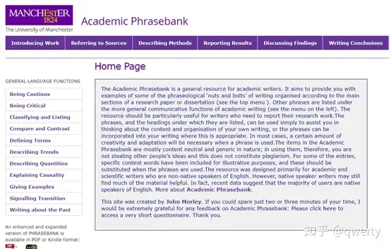 英语学术论文句型大全 The Academic Phrasebank 知乎