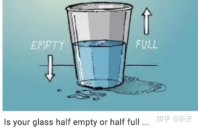 乐观的人说:my glass is half full   我的杯子是半满的