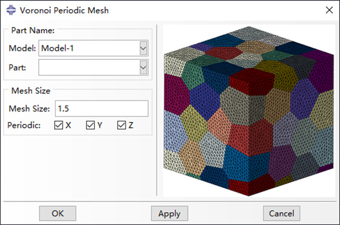 一个好用的Abaqus晶体塑性模型生成插件-Voronoi模型的图52