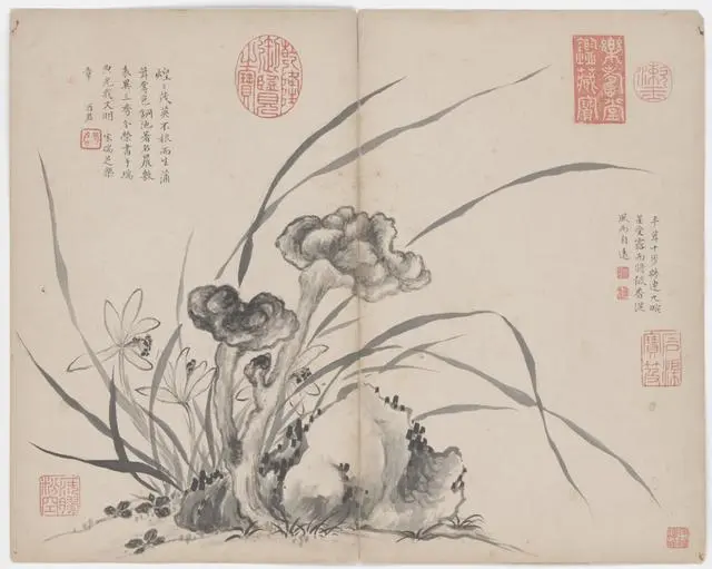 得価低価掛軸　王素 （1794-1887年）　『画竹』　銘 落款 あり　52歳の作　清時代　中国の購入証明書付き　中国美術　中国掛軸 掛軸