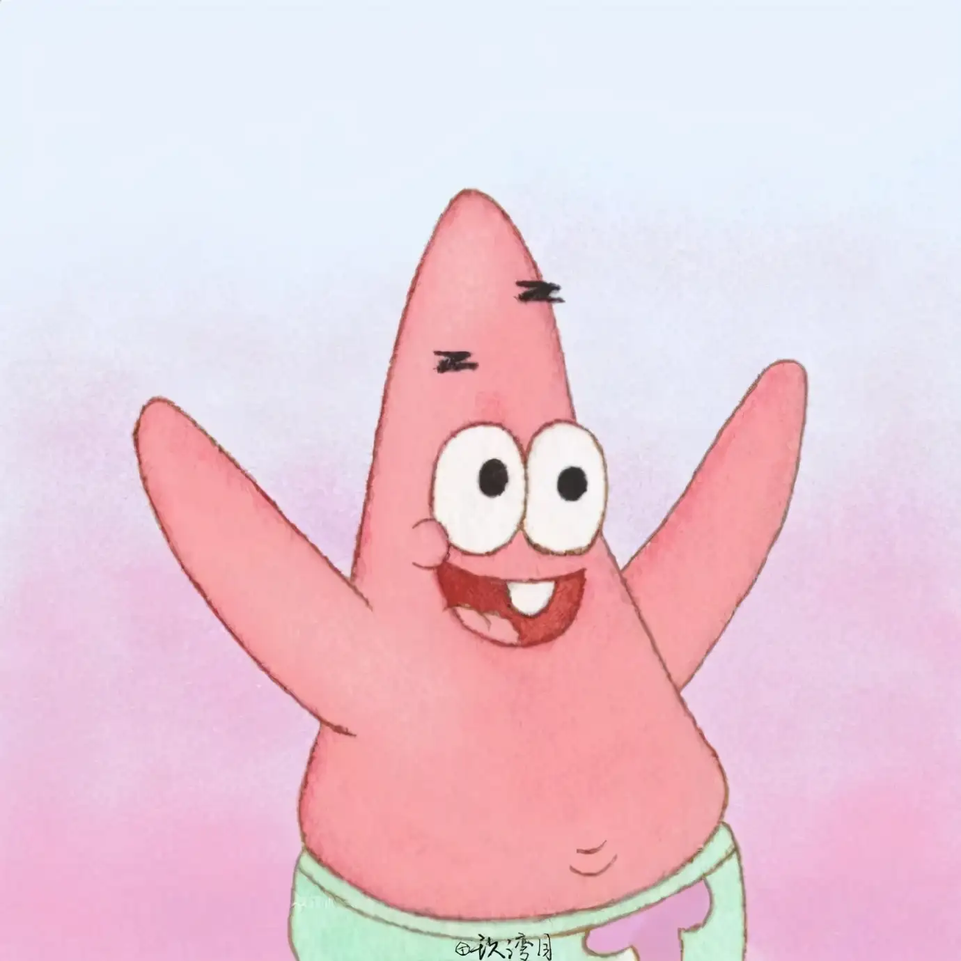 海绵宝宝好运头像背景套图 壁纸 知乎