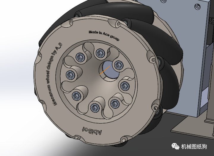 机器人mobilerobotplatform移动四轮麦克纳姆轮小车图solidworks设计