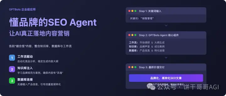 我用GPTBots搭建了一个懂品牌、懂产品的SEO Agent，让 AI 真正在内容营销落地
