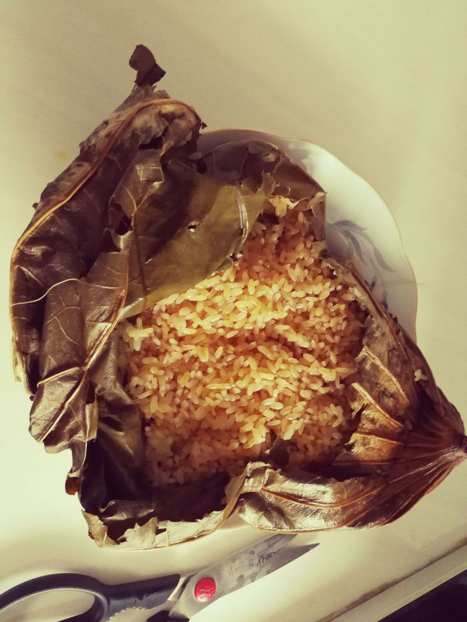 这次做的是荷叶糯米饭