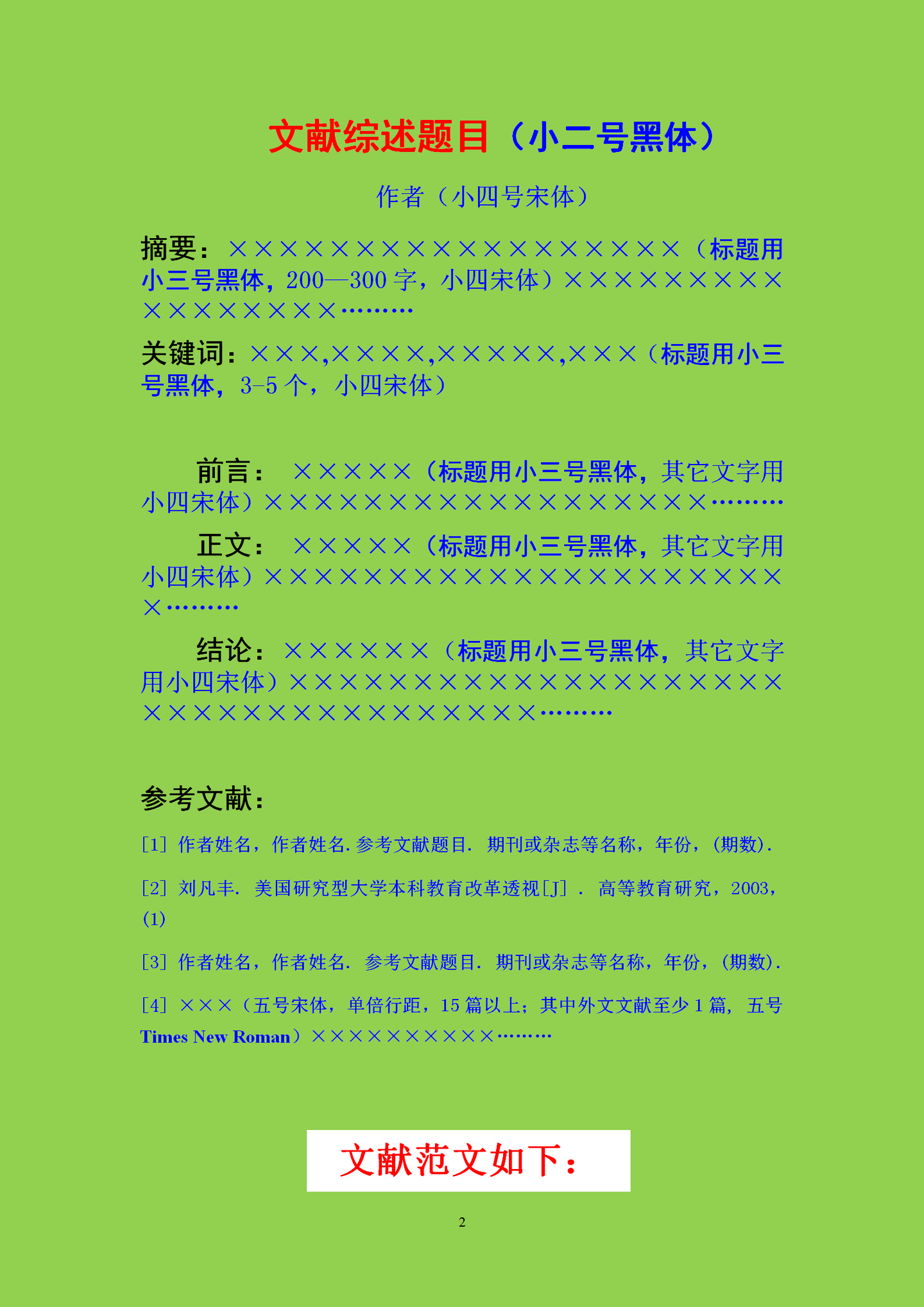 文献综述万能模板 万能架构 直接套用 知乎