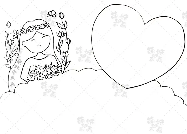 女神节快乐！38妇女节主题手抄报模板，简单又好看，含内容文字