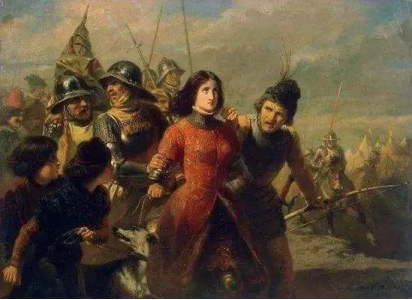 圣女贞德是法国的军事家，法国的民族英雄。英法百年战争中，她带领法兰西王国军队对抗英格兰王国军队的入侵，最后被捕并被处以火刑。