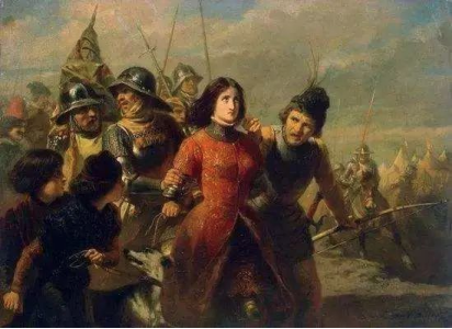 圣女贞德是法国的军事家,法国的民族英雄。英法百年战争中,她带领法兰西王国军队对抗英格兰王国军队的入侵,最后被捕并被处以火刑。 圣女贞德是法国的军事家,法国的民族英雄。英法百年战争中,她带领法兰西王国军队对抗英格兰王国军队的入侵,最后被捕并被处以火刑。