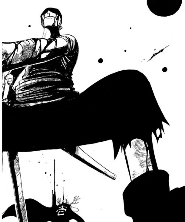 首先,所谓"背后受伤是剑士的耻辱",无论什么敌人,索隆都是敢于面对