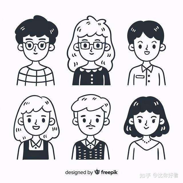 板绘 可爱漫画人物头像素材 知乎