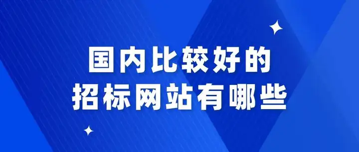 国内比较好的招标网站有哪些？