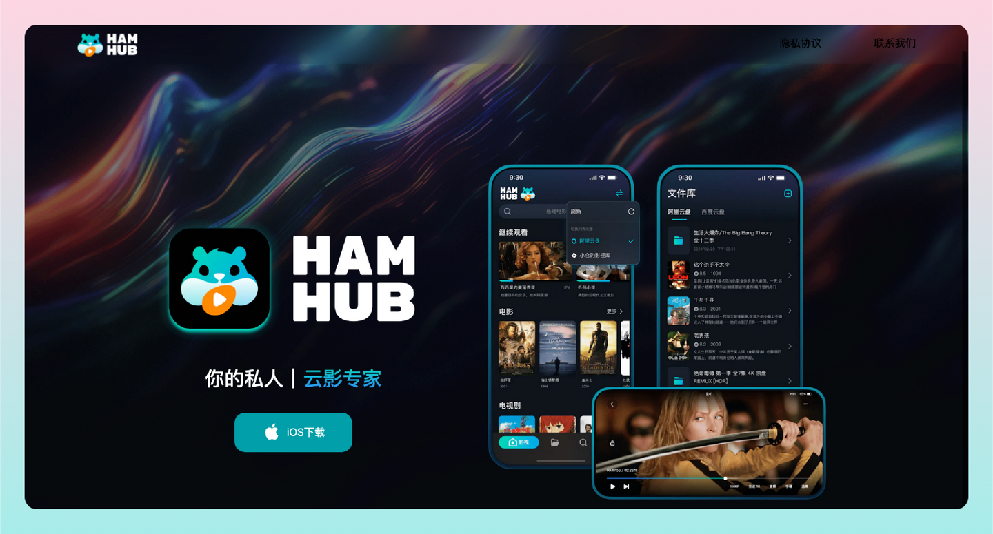 HamHub：又一款影视播放器，支持阿里云盘、百度云盘、Emby