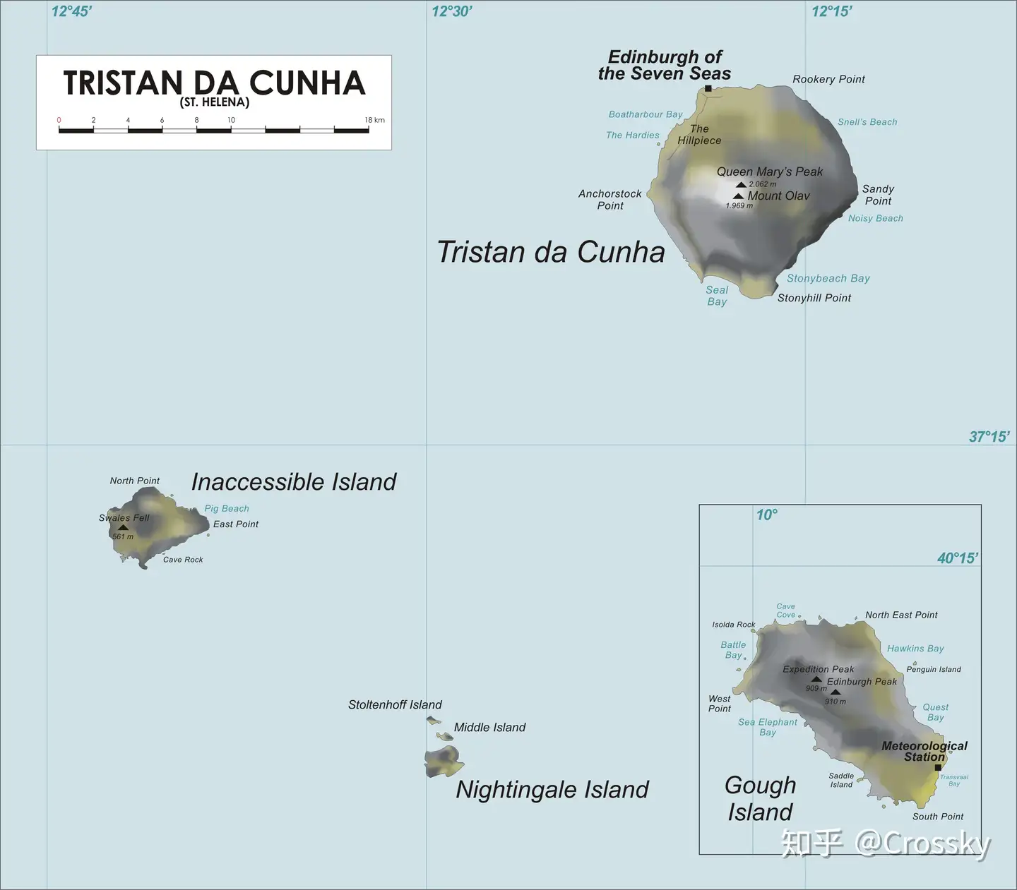 岛——特里斯坦-达库尼亚群岛(Tristan da Cunha Islands) - 知乎