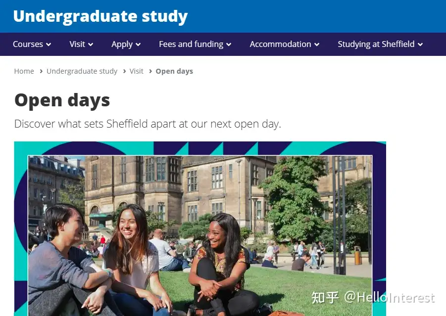 谢菲尔德大学 10月2日线上校园开放日活动 知乎