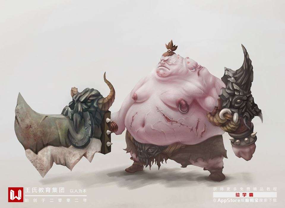 怪物设计系列 双面屠夫 教你画怪物 屠夫 Ps板绘 知乎