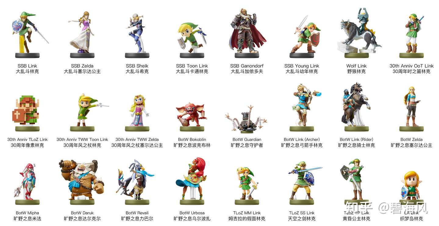 塞尔达传说 旷野之息amiibo大全 知乎