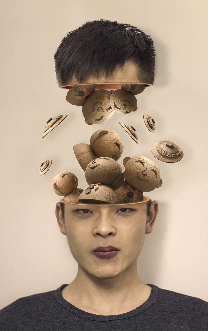 ps 中如何制作这种切割头部的图片? - 知乎