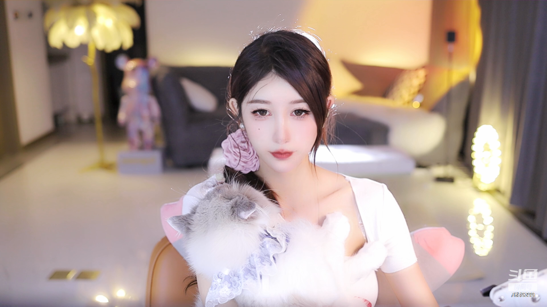 [直播][原画][温柠c丶]美女和猫咪2024-03-03-2211|米娜娜