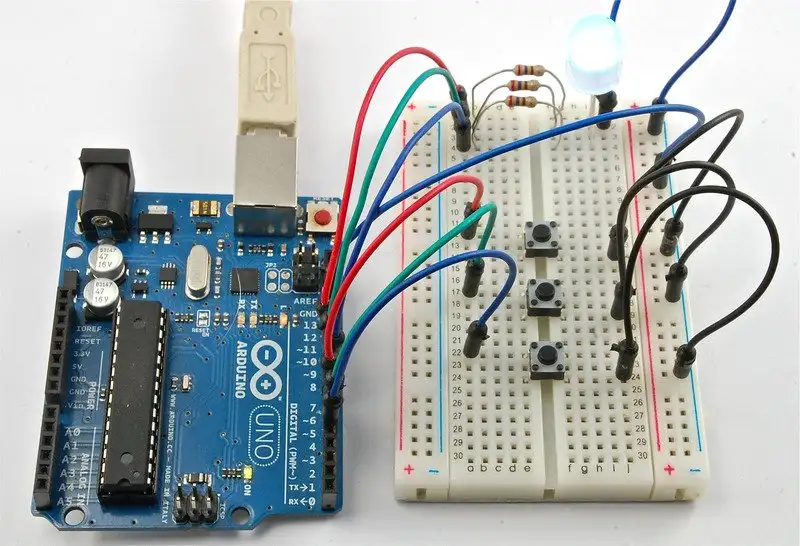 Arduino精品学习课程之七-三步手把手教你制作一个RGB三色LED亮度调节器