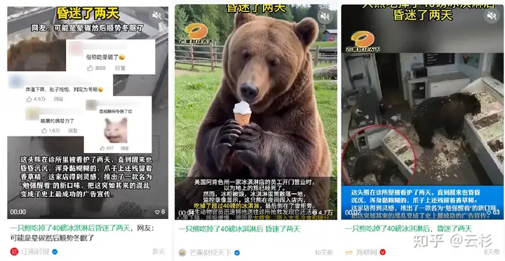 视频显示一只熊吃掉了40磅冰淇淋后昏迷了两天，这是真的吗？人有可能在大量摄入糖分之后晕过去吗？