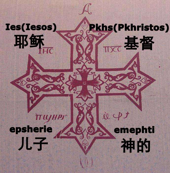 科普特十字架上的这些文字是什么意思?