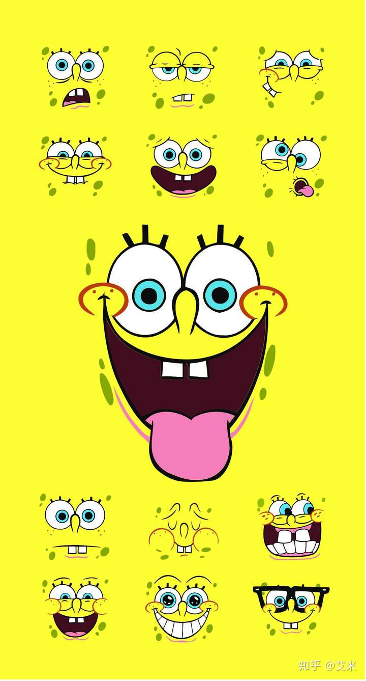 想要适合定制手机壳的海绵宝宝图片?