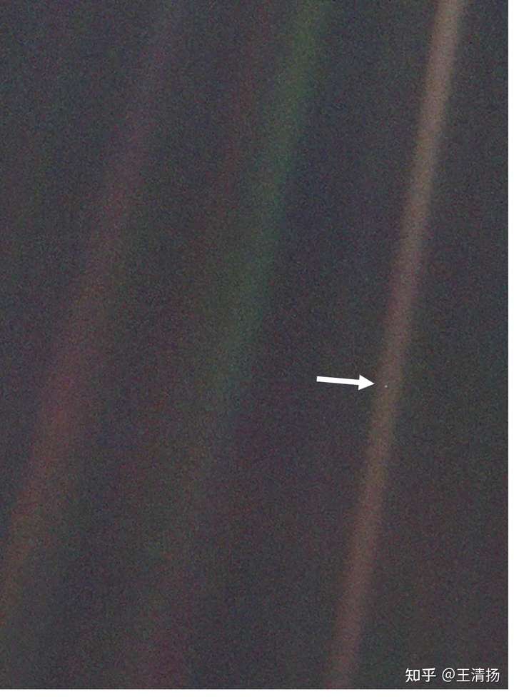 暗淡蓝点,它被拍摄于1990年2月14日,是旅行者一号太空探测器