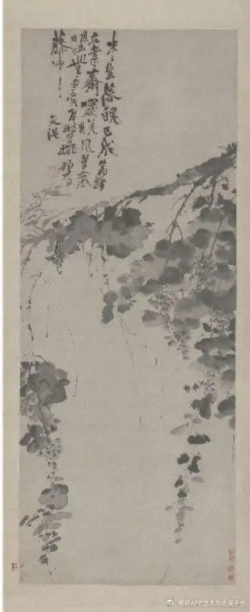 书中有画，画中有诗|《水墨葡萄图轴》徐渭- 知乎