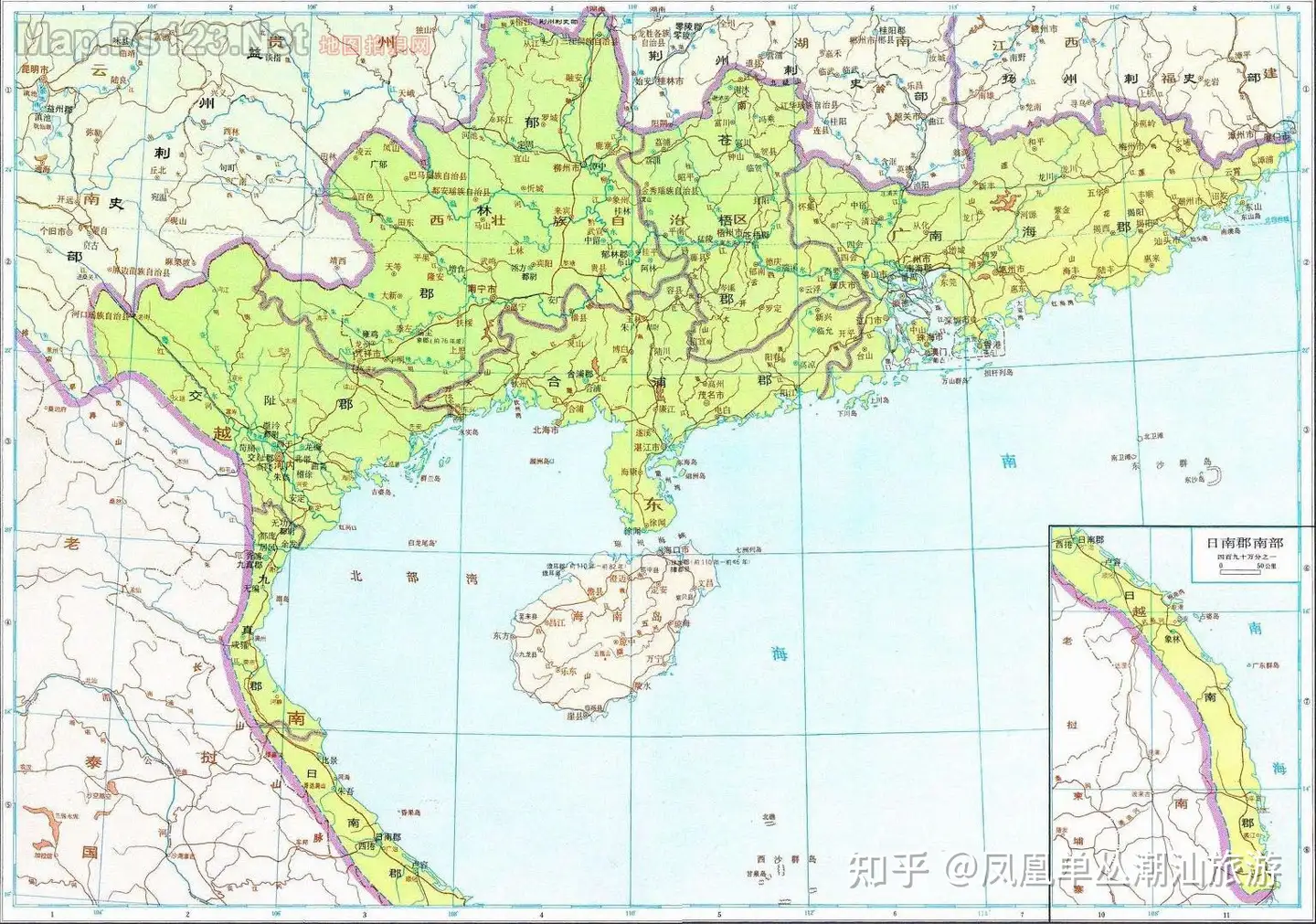 广东各朝历史地图（今日广东省版图基本定型于明朝）插图