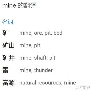 mine是什么意思翻译图片